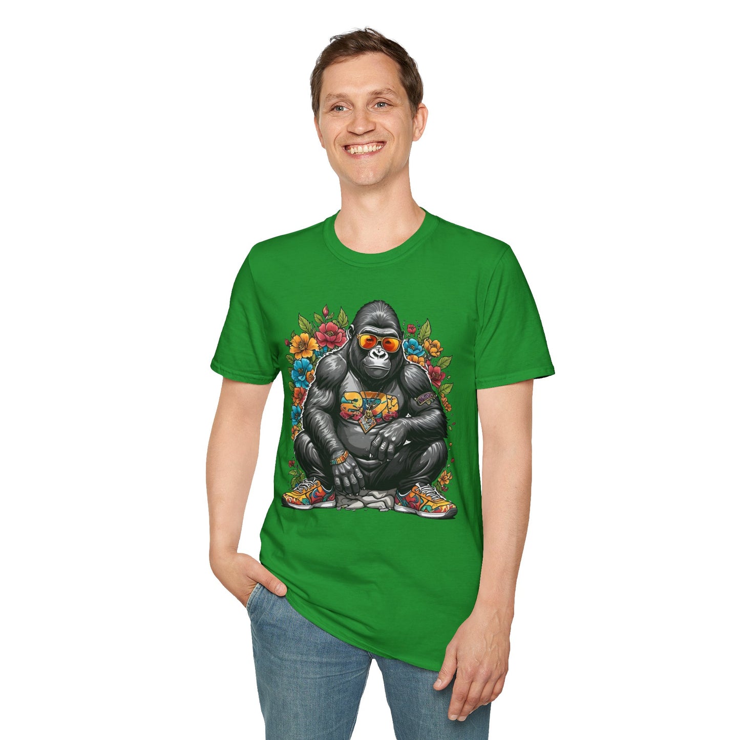 Animals Tees, Funny Animals Shirt, T Shirts with Funny Animals, T-Shirt with Gorilla, Monkey Tees