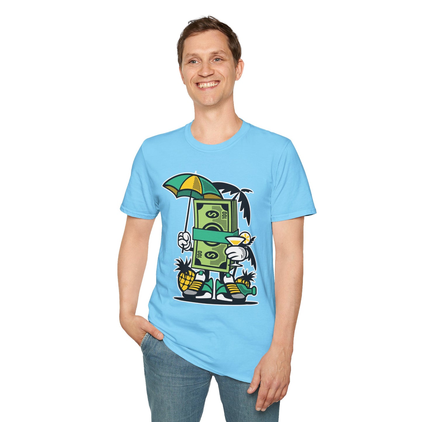 Cartoon T Shirt Animation T Shirt Funny Tee Unisex Softstyle Cotton Tee Art Design 64000