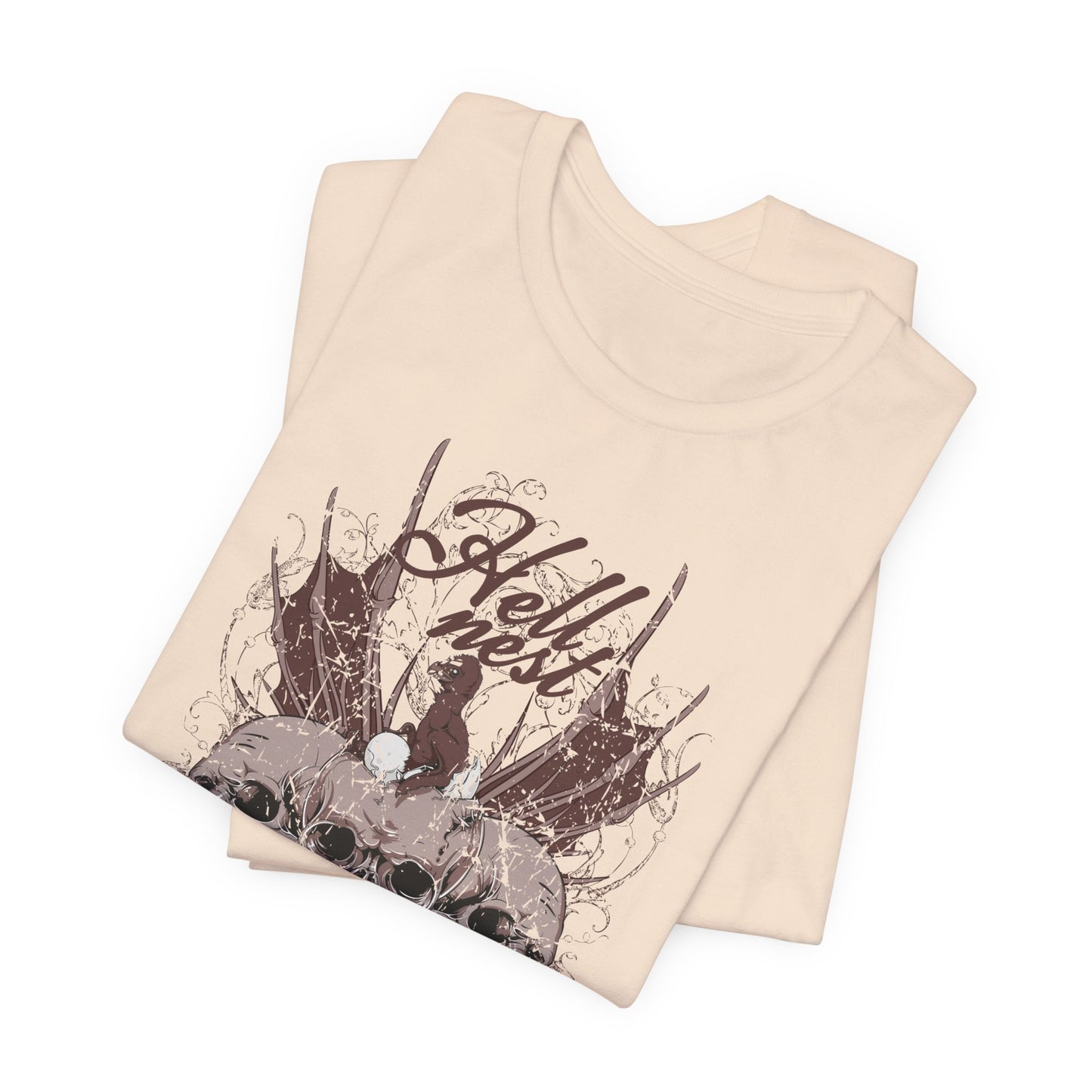Skull Cluster graphic tee Gothic skulls grunge floral design