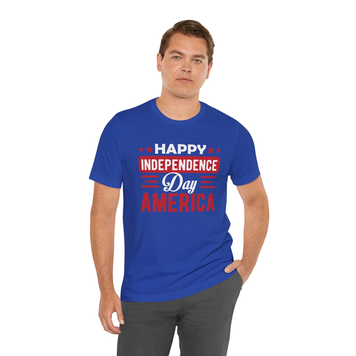 Happy Independence Day America Graphic Unisex Cotton T-Shirt 015
