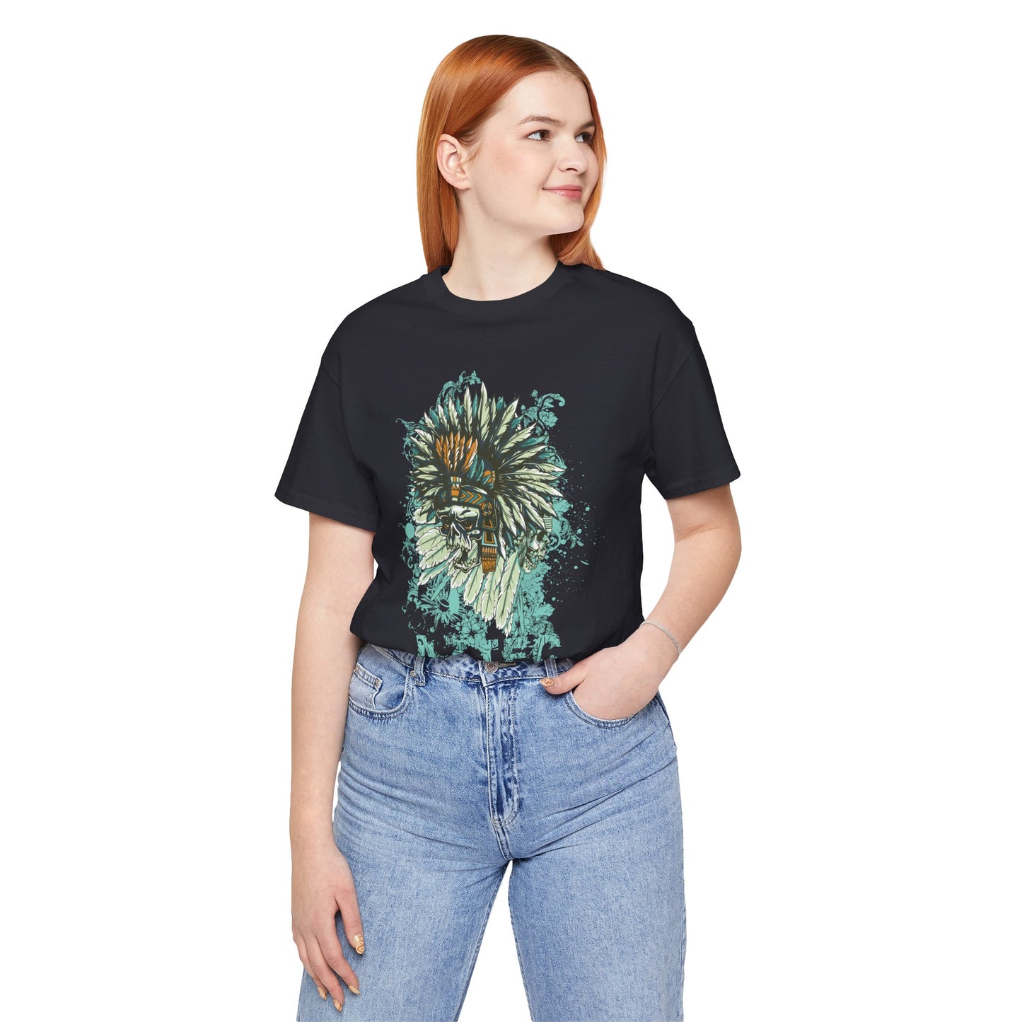 Skull Graphic Design Unisex Cotton Tee Shirt Art-14