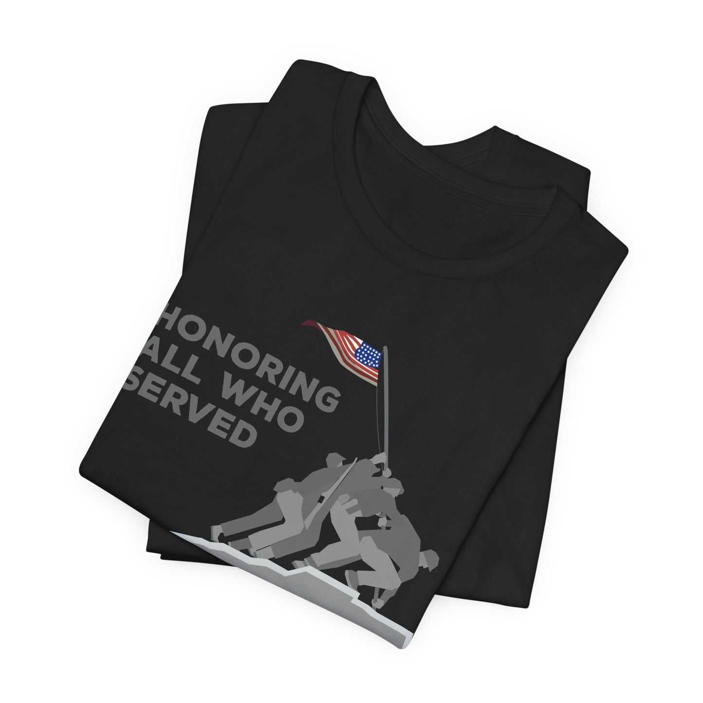 Iwo Jima Flag Raising honoring all who served T-Shirt Military Memorial Unisex Cotton Tee v52