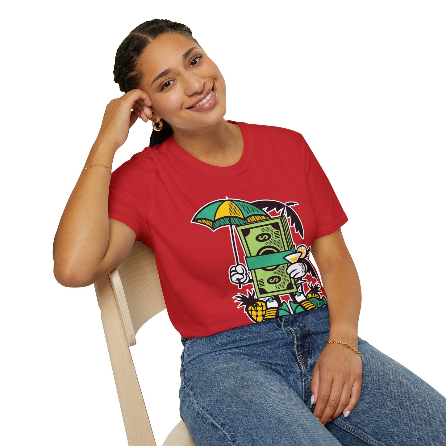 Cartoon T Shirt Animation T Shirt Funny Tee Unisex Softstyle Cotton Tee Art Design 64000