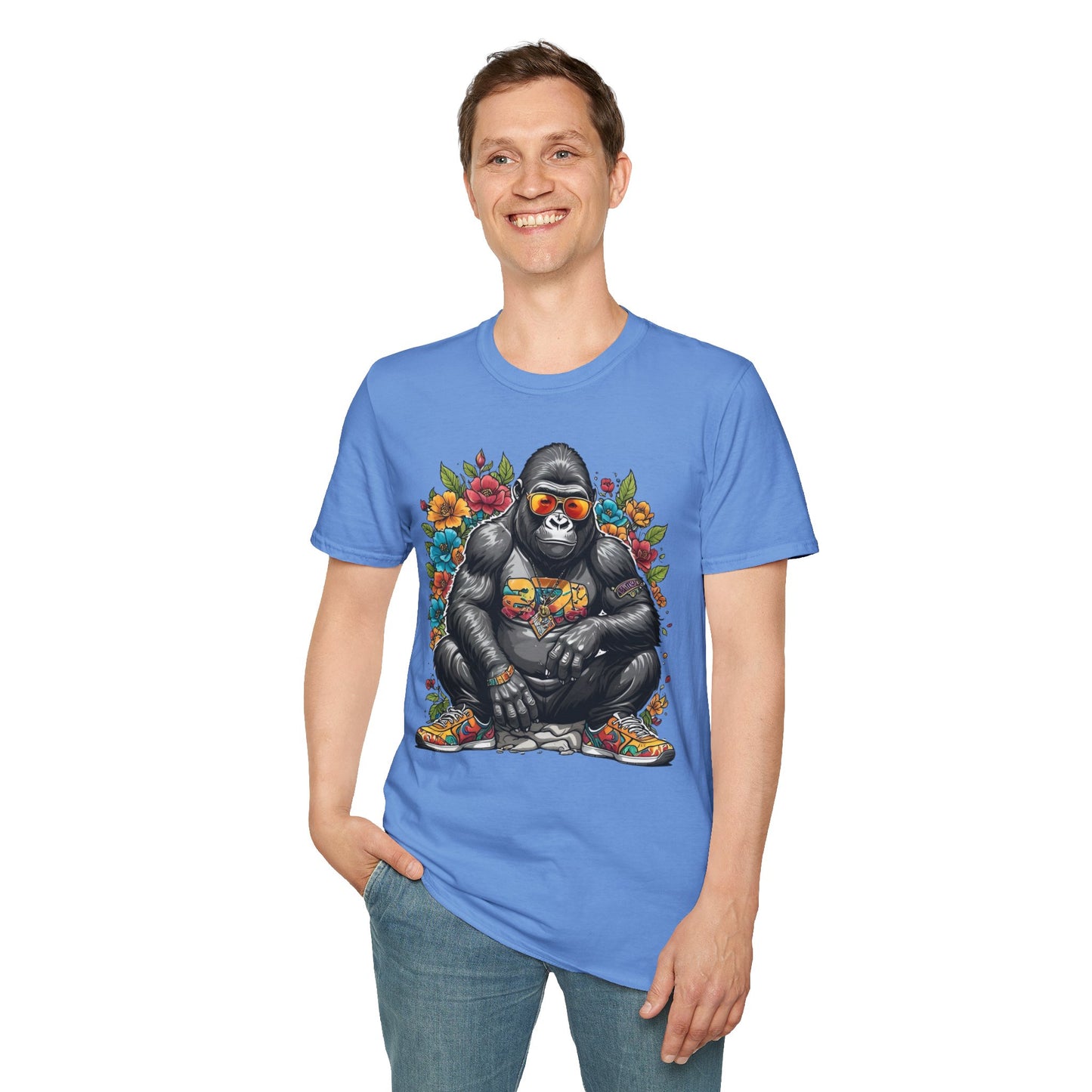 Animals Tees, Funny Animals Shirt, T Shirts with Funny Animals, T-Shirt with Gorilla, Monkey Tees
