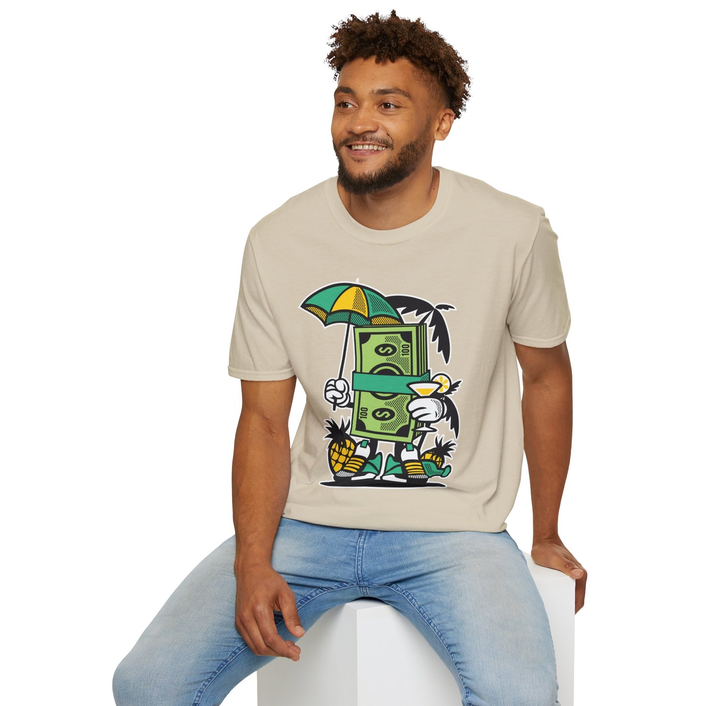 Cartoon T Shirt Animation T Shirt Funny Tee Unisex Softstyle Cotton Tee Art Design 64000