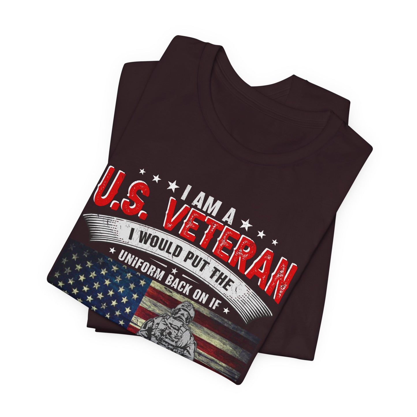 I Am A U.S. Veteran shirt American Flag Military Veteran Unisex Cotton Tee v25