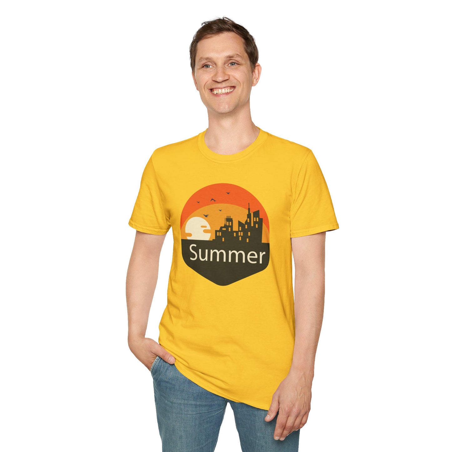 Summer T-Shirt, Summer Design Shirts, Art Tee Shirt with Summer Design - 6