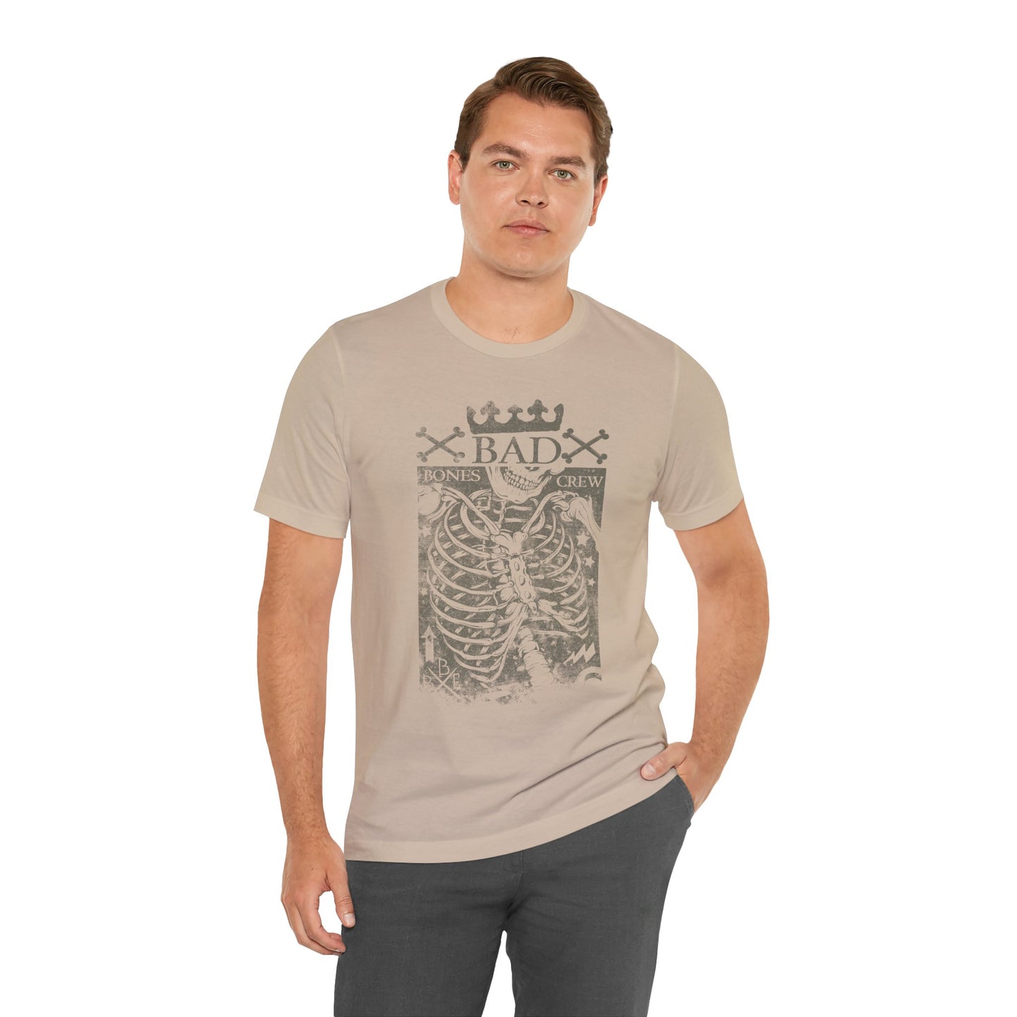 Skeleton Ribcage Tee Bones Crew Graphic Shirt A-10