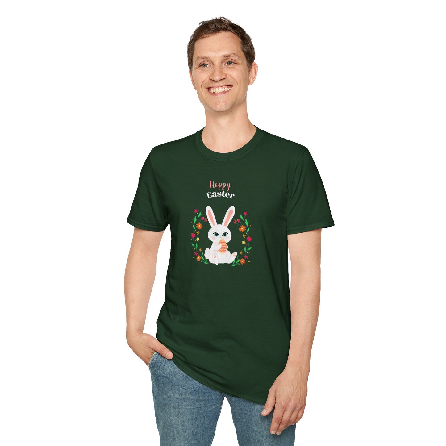 Easter Bunny T-Shirt, Tee Shirt with Easter Signature, T Shirt with Easter Prints, Tee Shirt with Easter Design - 12