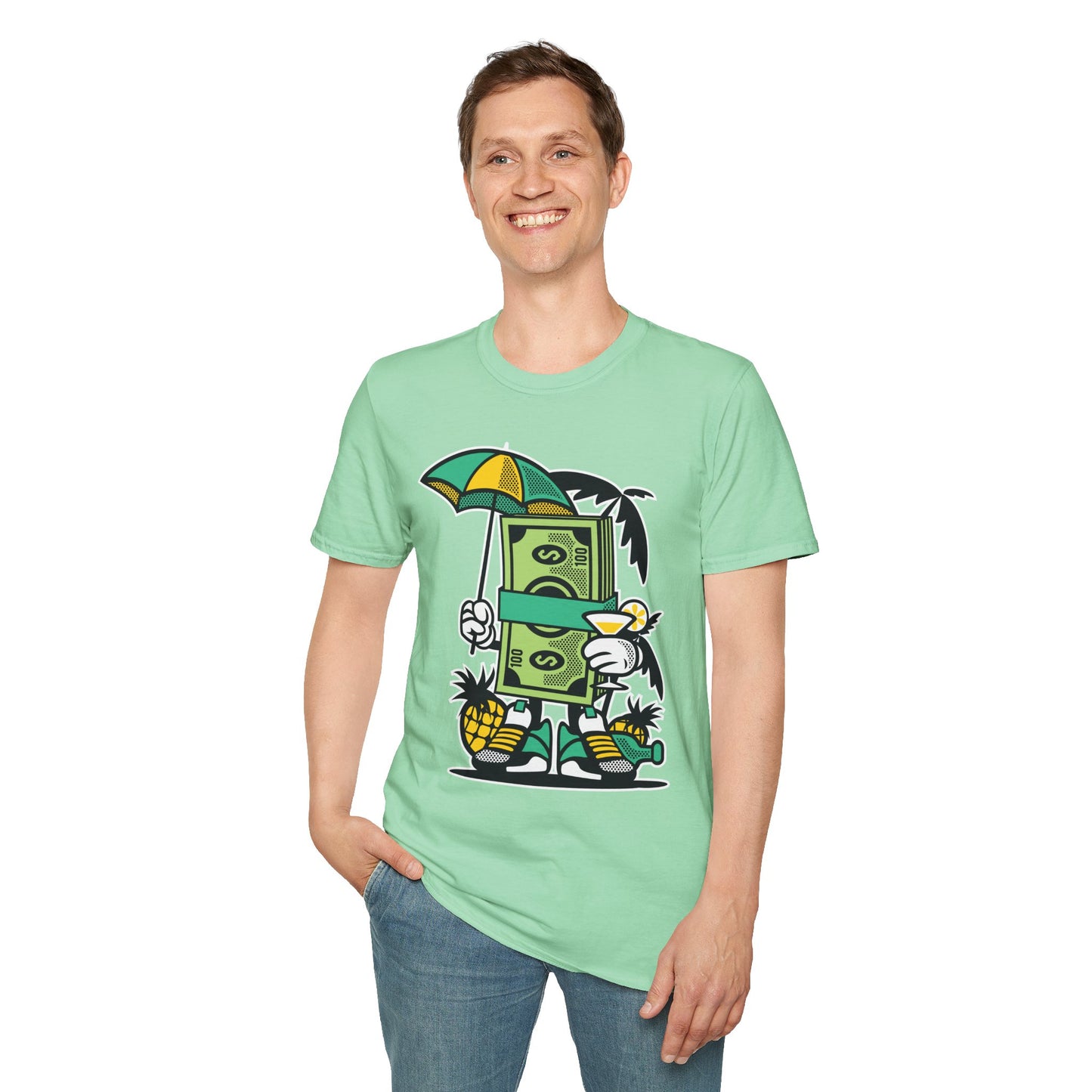 Cartoon T Shirt Animation T Shirt Funny Tee Unisex Softstyle Cotton Tee Art Design 64000