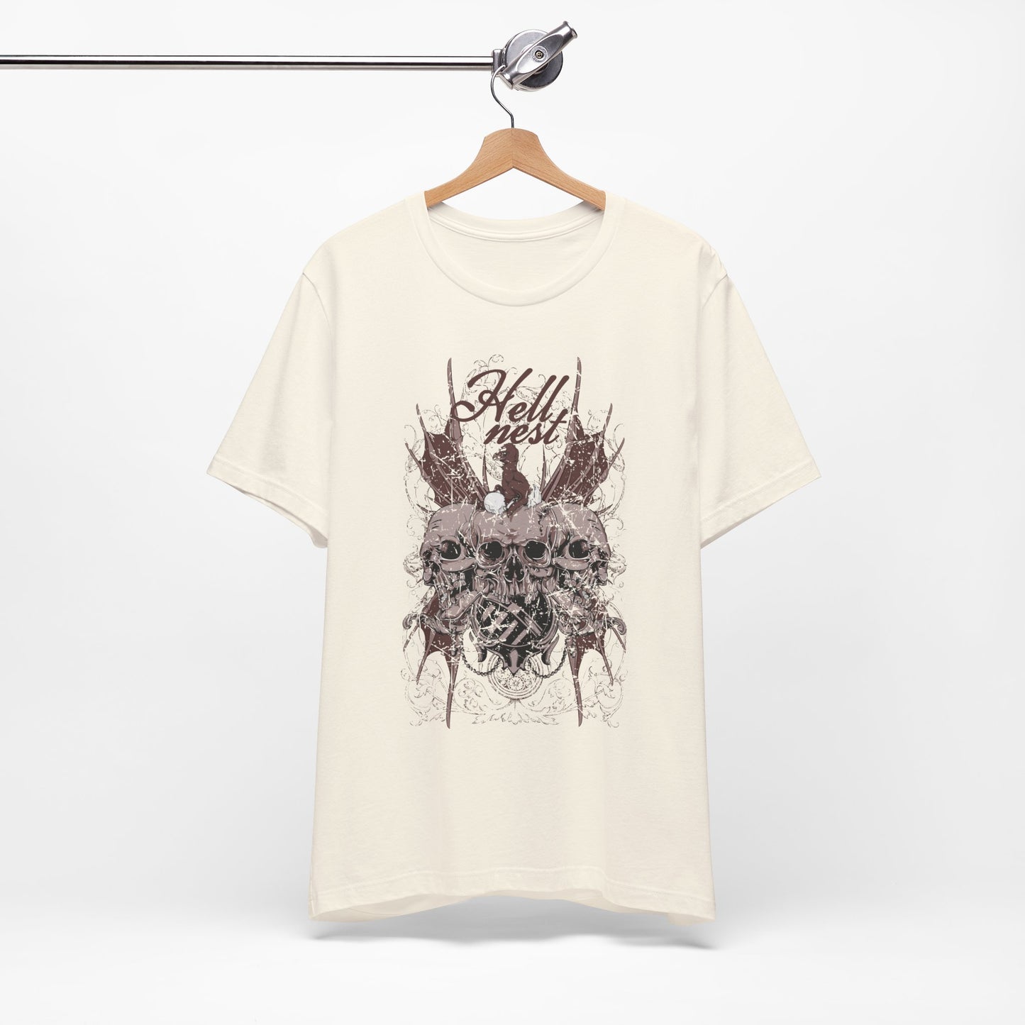Skull Cluster graphic tee Gothic skulls grunge floral design