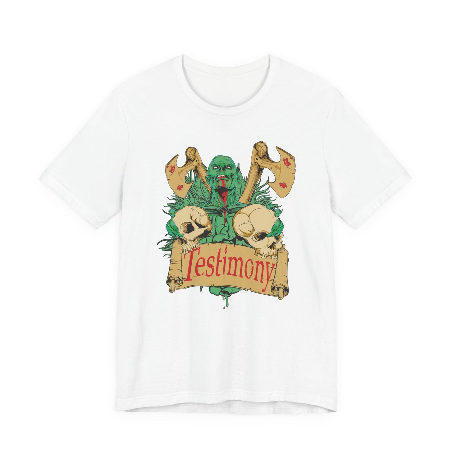 Cthulhu Skull Axes Testimony Tee Lovecraft Horror Mythos Shirt Art-42