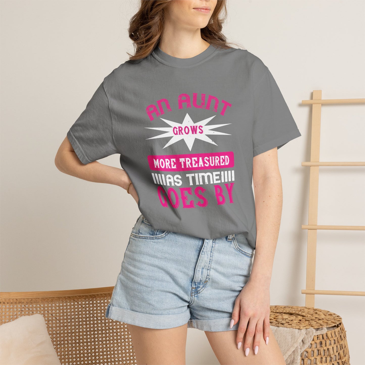 An Aunt T-shirt Mother Day Mama Tee Unisex Comfort Colors Garment-Dyed Cotton h62