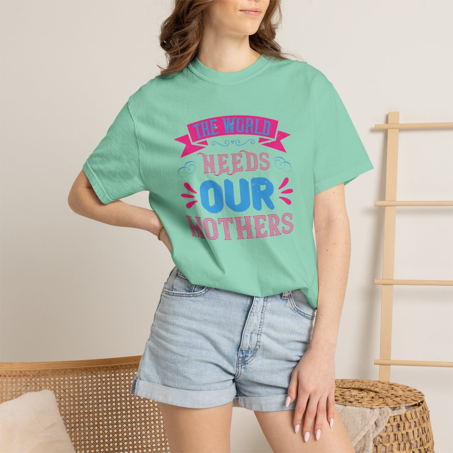 Mom T-shirt Mother Day Mama Tee Unisex Comfort Colors Garment-Dyed Cotton h95