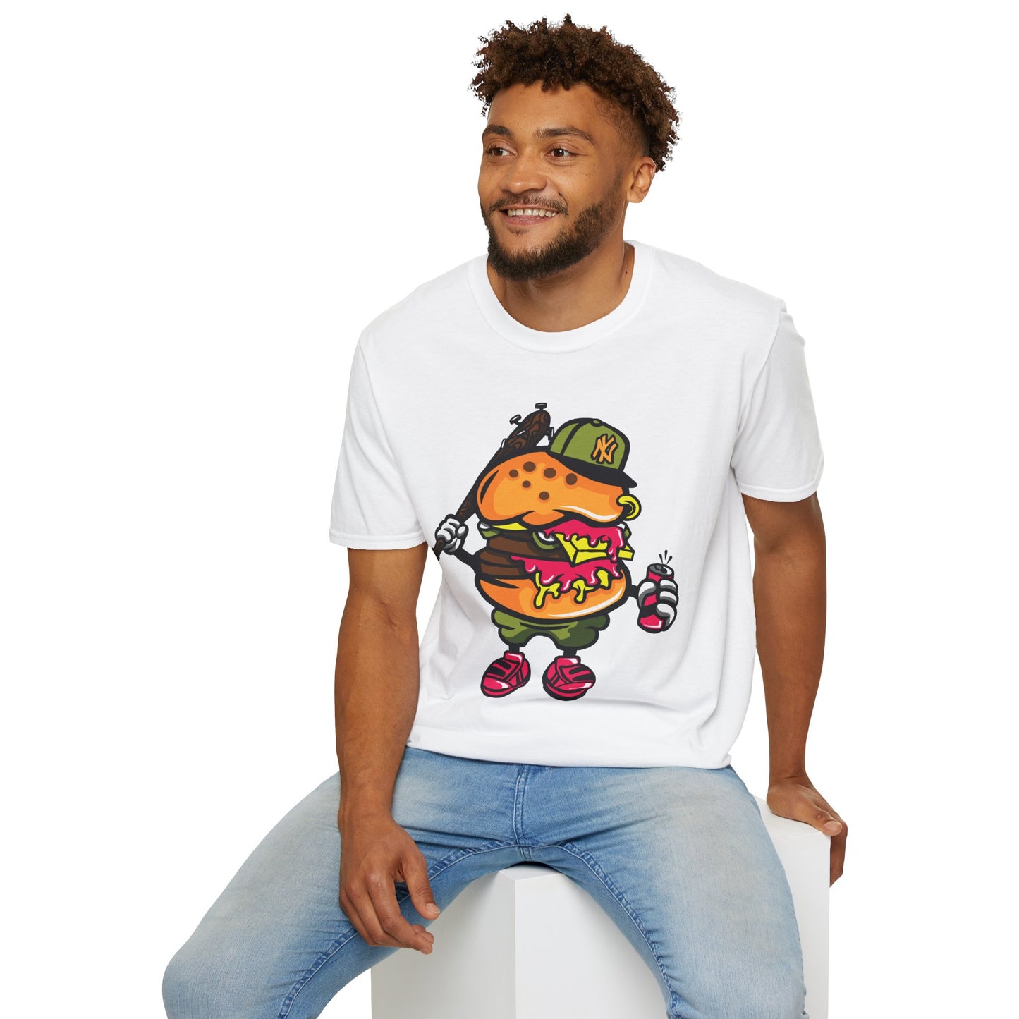 Unisex Cartoon T Shirt Funny Animation Tee Gildan Softstyle 64000 100 Percent Cotton