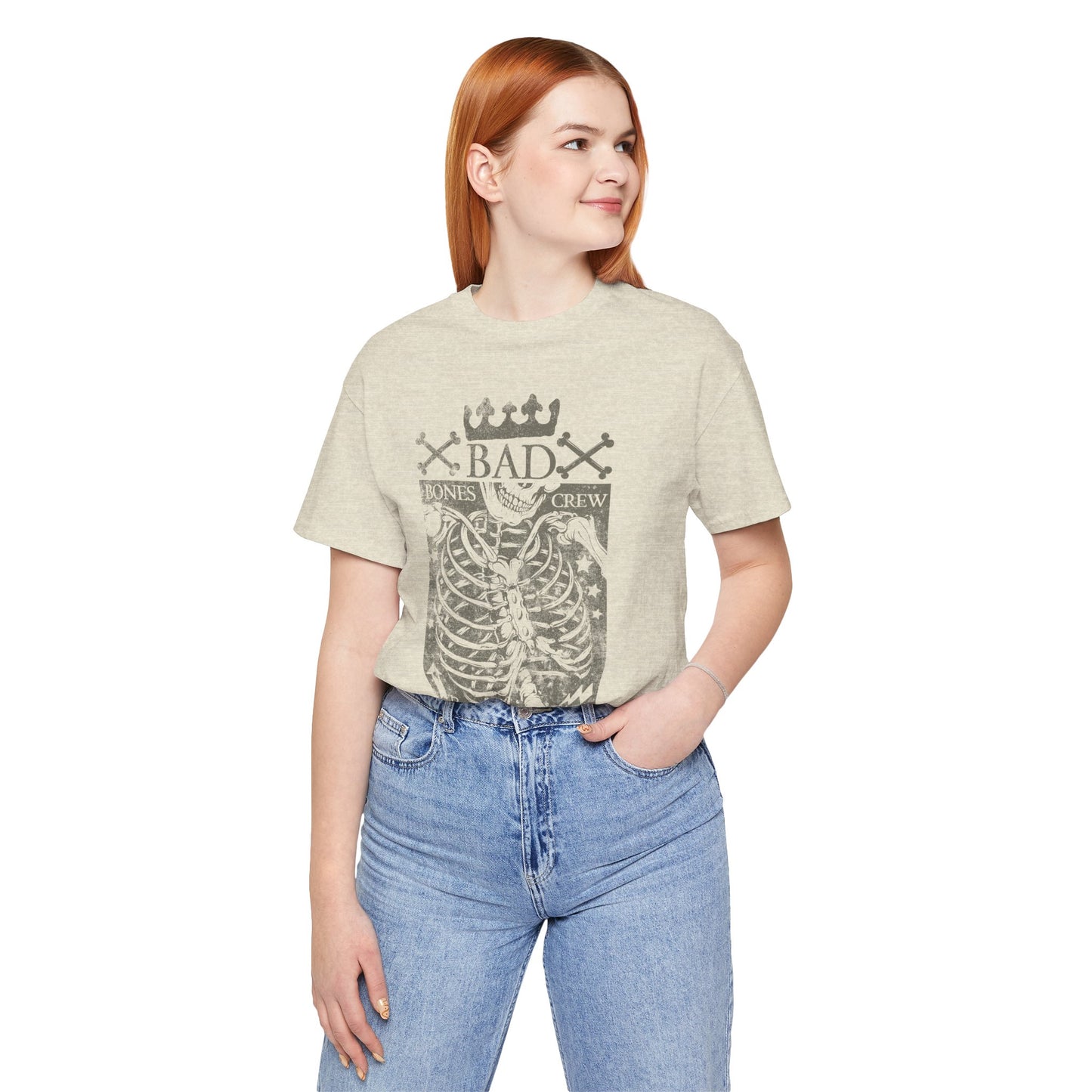 Skeleton Ribcage Tee Bones Crew Graphic Shirt A-10