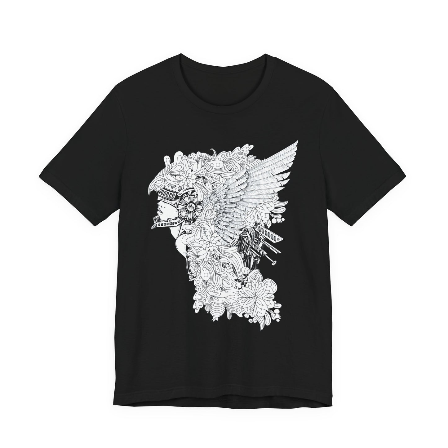 Eagle Illustration Graphic Unisex Cotton T-Shirt r26