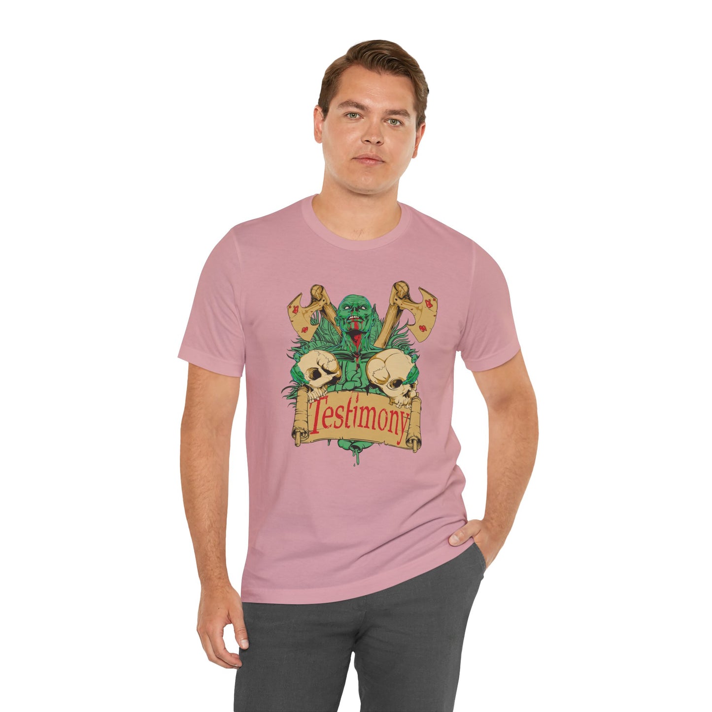 Cthulhu Skull Axes Testimony Tee Lovecraft Horror Mythos Shirt Art-42