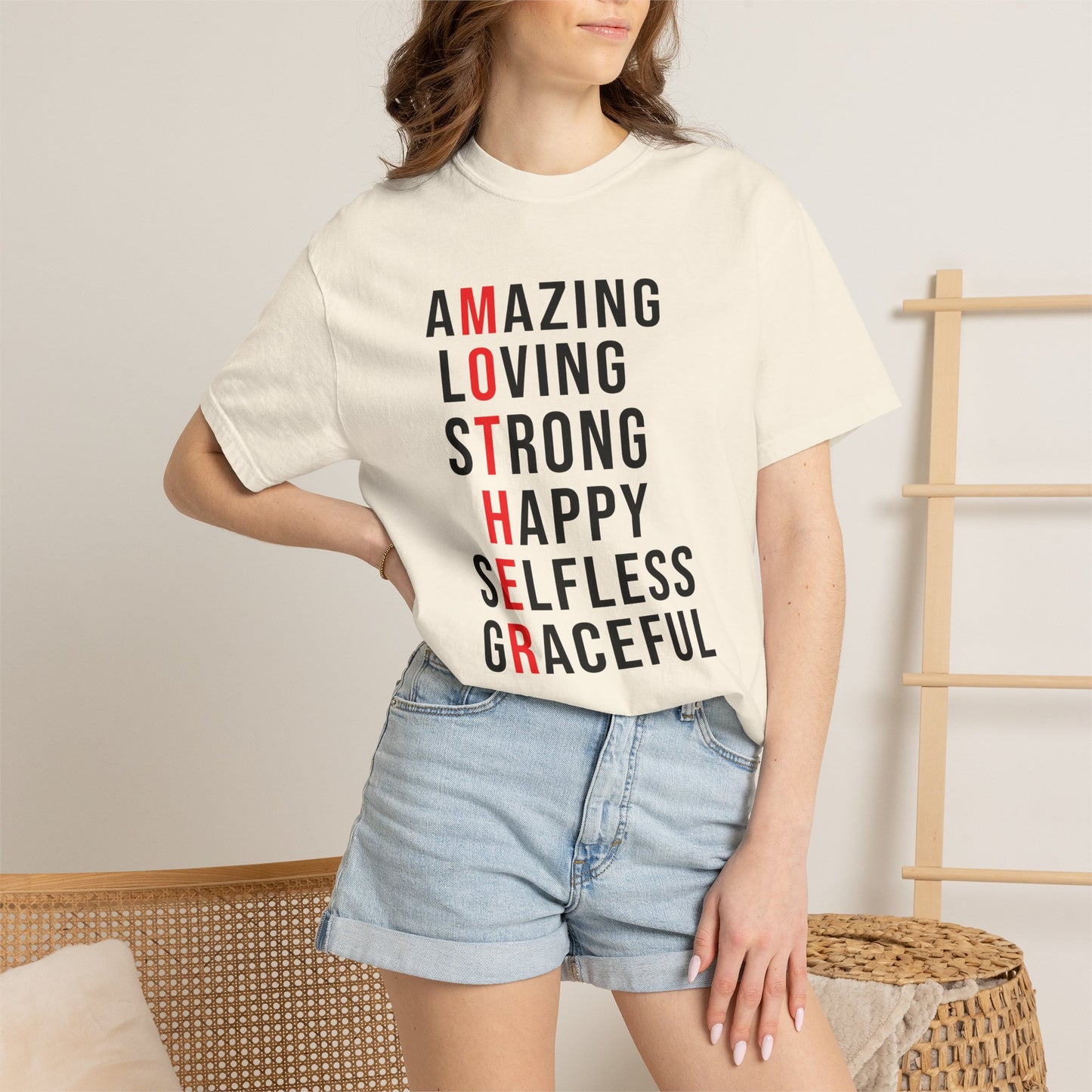 Mom T-shirt Mother's Day Mama Tee Unisex Comfort Colors Garment-Dyed Cotton h14