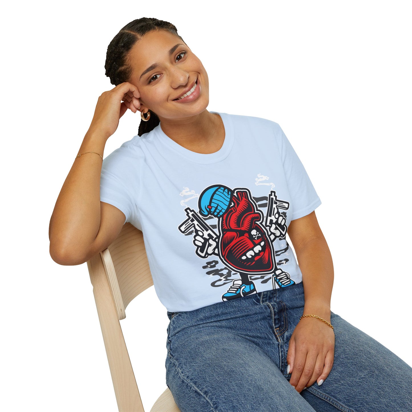 Cartoon T Shirt Animation T Shirt Funny Tee Unisex Gildan Softstyle 64000 100 Percent Cotton
