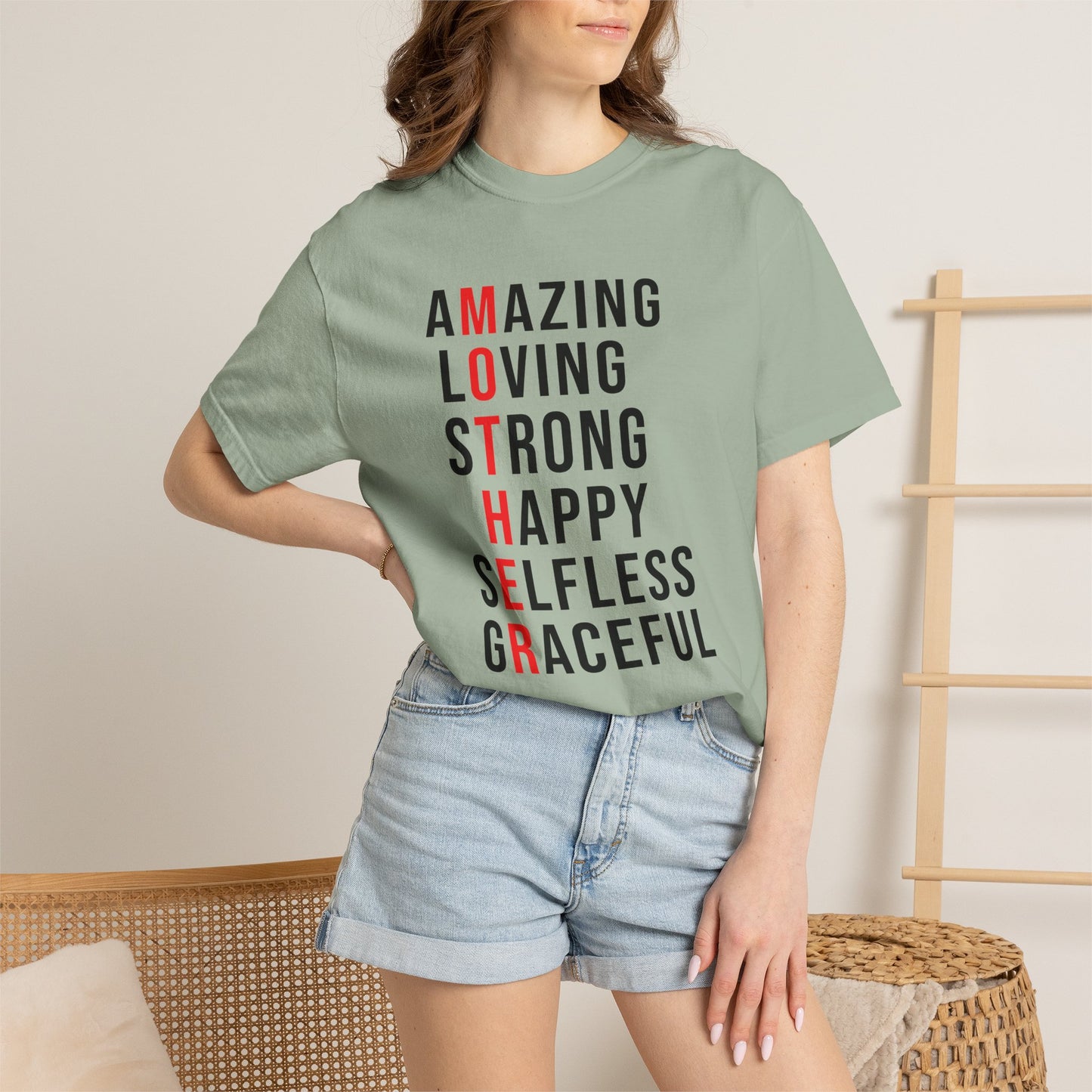Mom T-shirt Mother's Day Mama Tee Unisex Comfort Colors Garment-Dyed Cotton h14