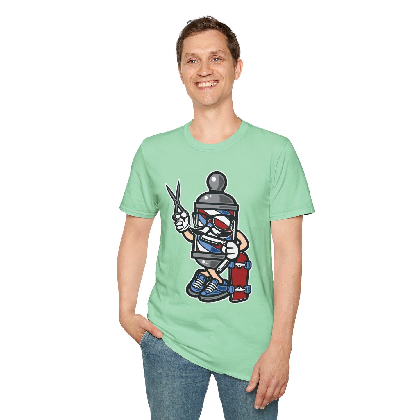 Cartoon Animation T Shirt Unisex Funny Tee Cotton Gildan Softstyle 64000 Comfortable Wear