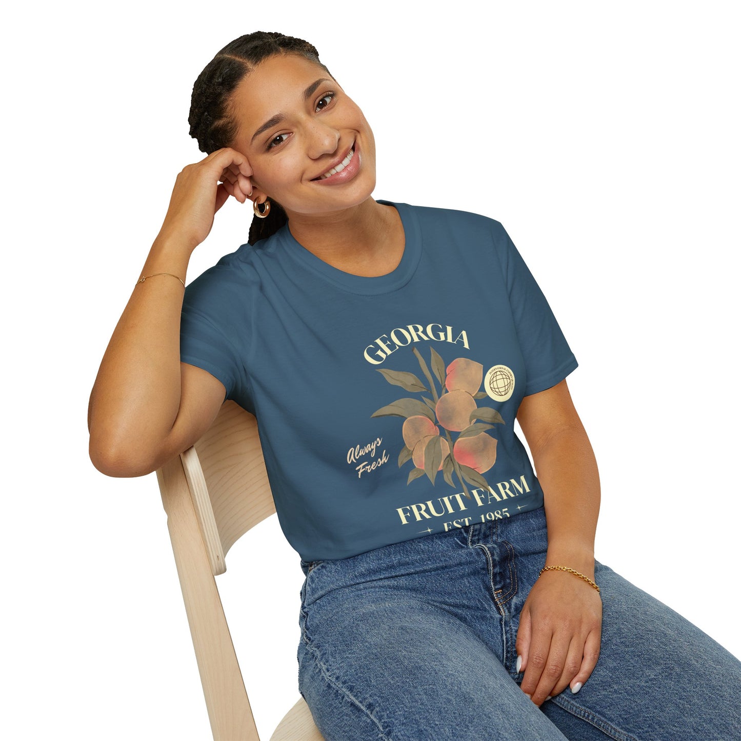 Food Tees, Funny Food T Shirts, Funny T Shirts, Shirt with Fruits, Shirt with Peach