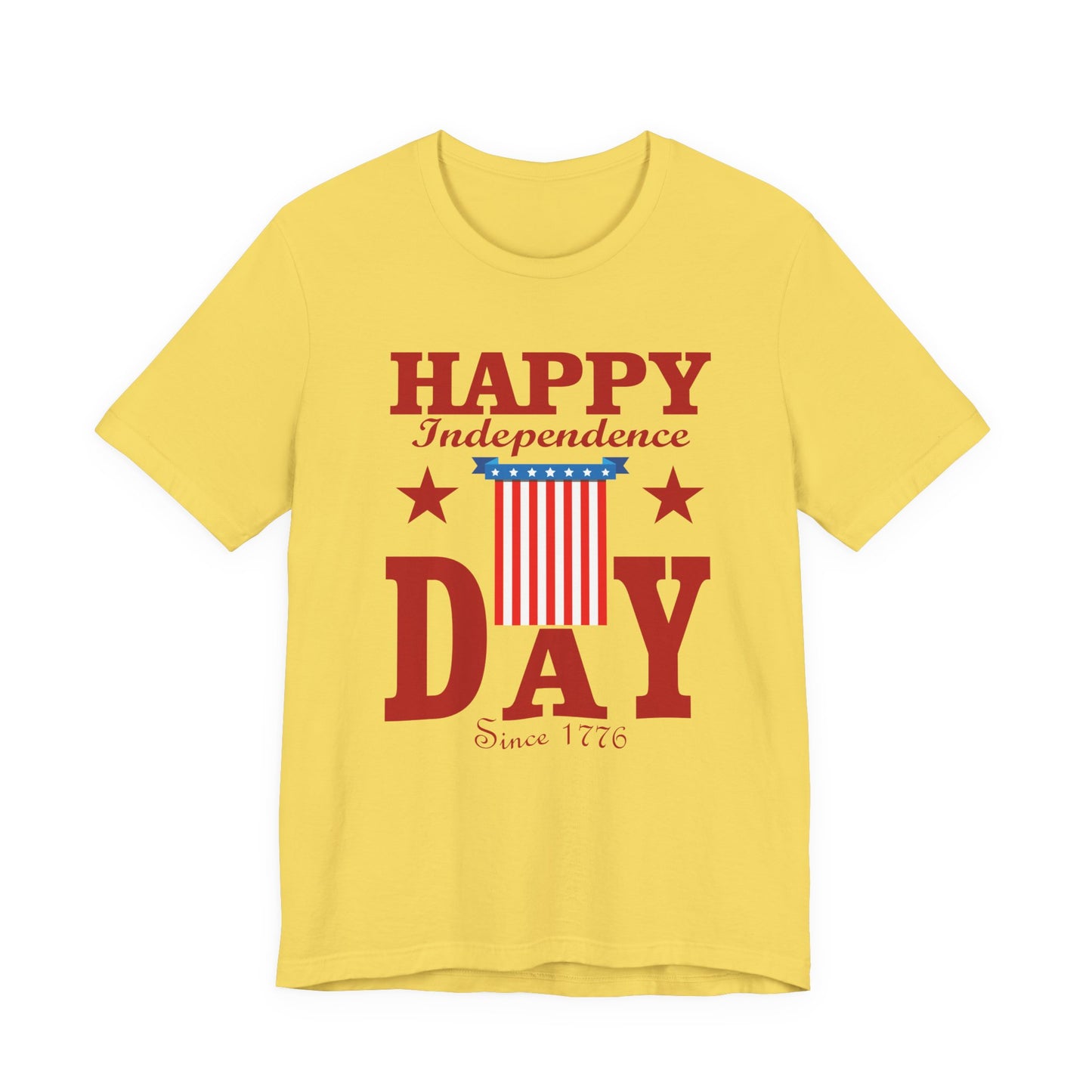 Happy Independence Day Graphic Unisex Cotton T-Shirt 018