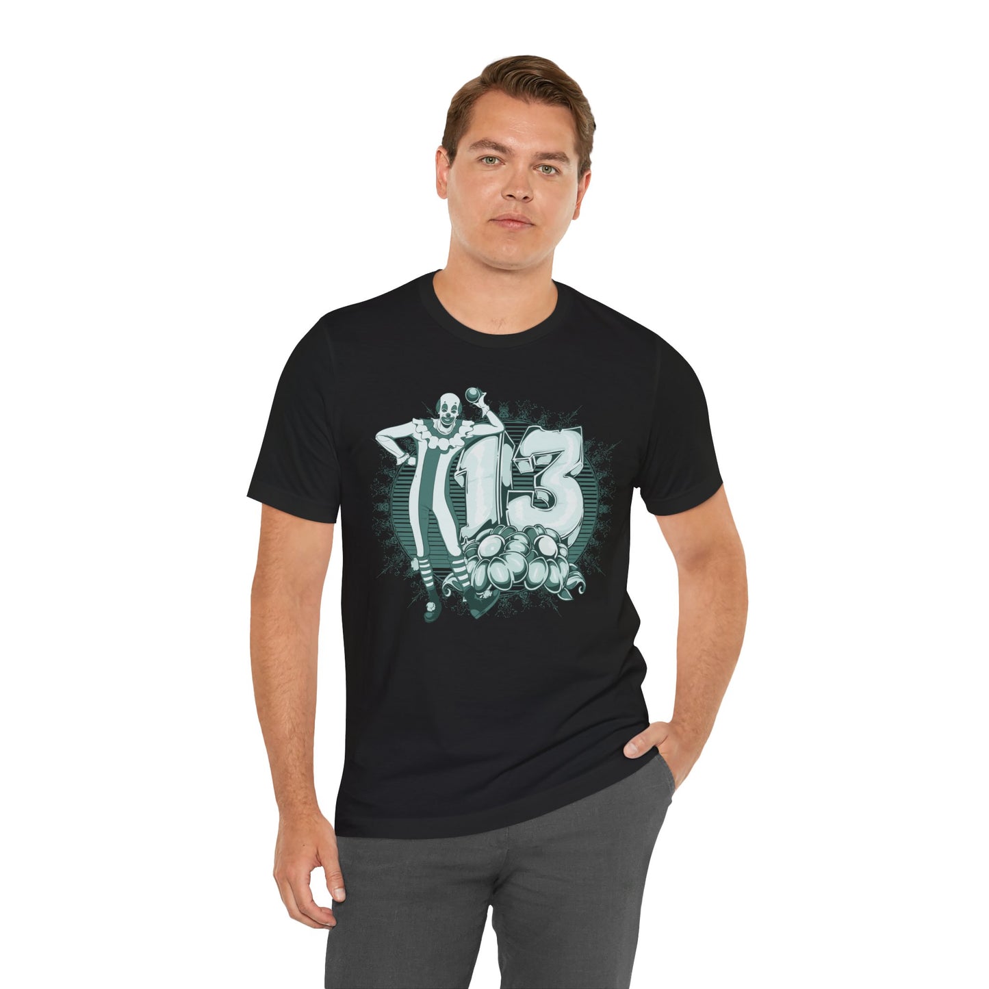 Vintage Clown Graphic Illustration Unisex Cotton T-Shirt Art-39