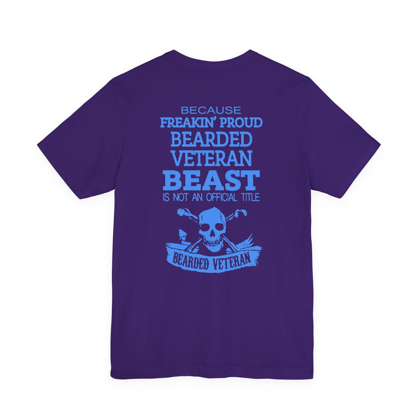 Bearded Veteran Beast T-Shirt Military Skull Beard Graphic Unisex Cotton Tee v46