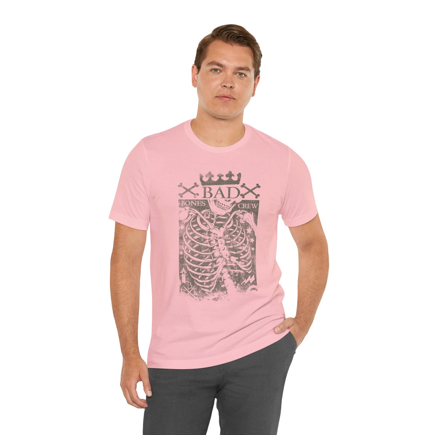 Skeleton Ribcage Tee Bones Crew Graphic Shirt A-10