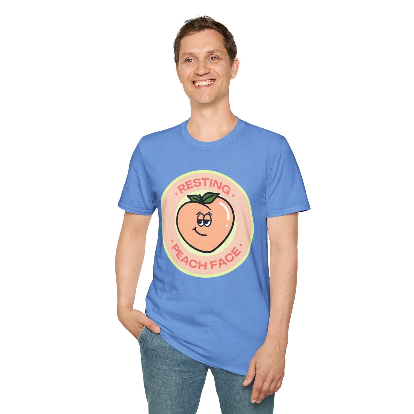 Food Tees, Funny Food T Shirts, Funny T Shirts, Shirt with Fruits, Shirt with Peach