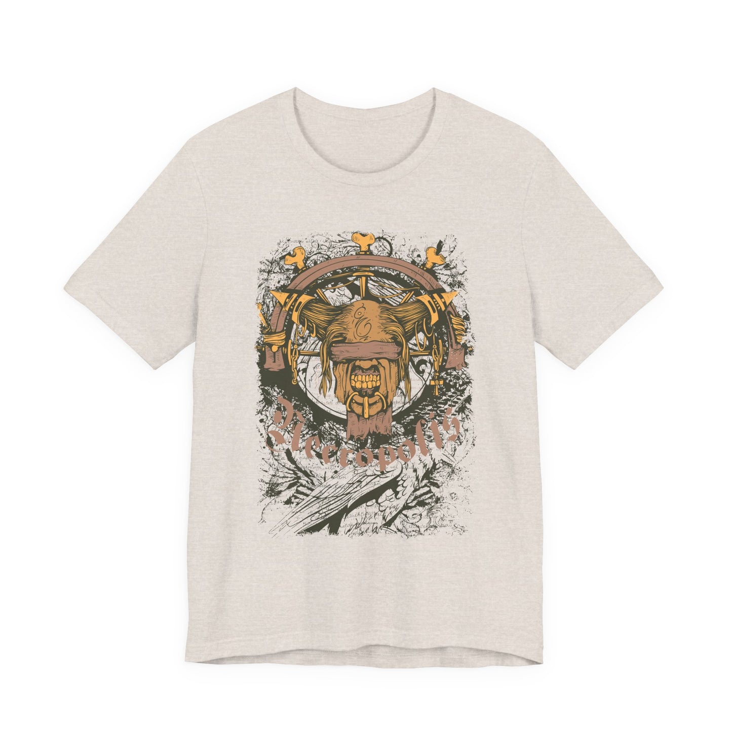 Skull Nordic Warrior Graphic Unisex Cotton T-Shirt r12