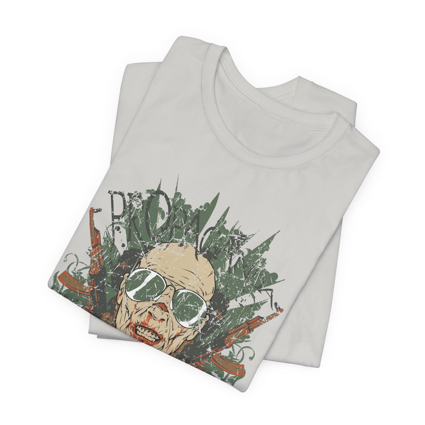 Retro Skull Floral Graphic Design Unisex Cotton T-Shirt G-2
