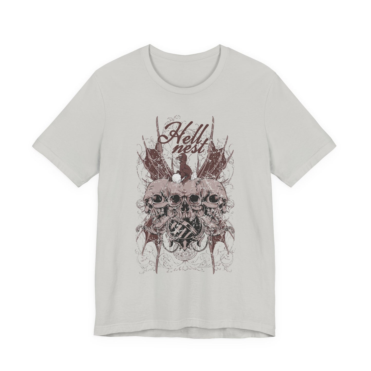 Skull Cluster graphic tee Gothic skulls grunge floral design