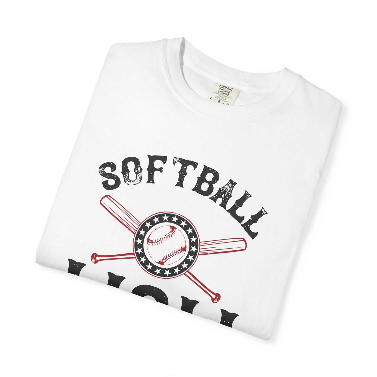 Softball Mom T-shirt Mother Day Mama Tee Unisex Comfort Colors Garment-Dyed Cotton h92