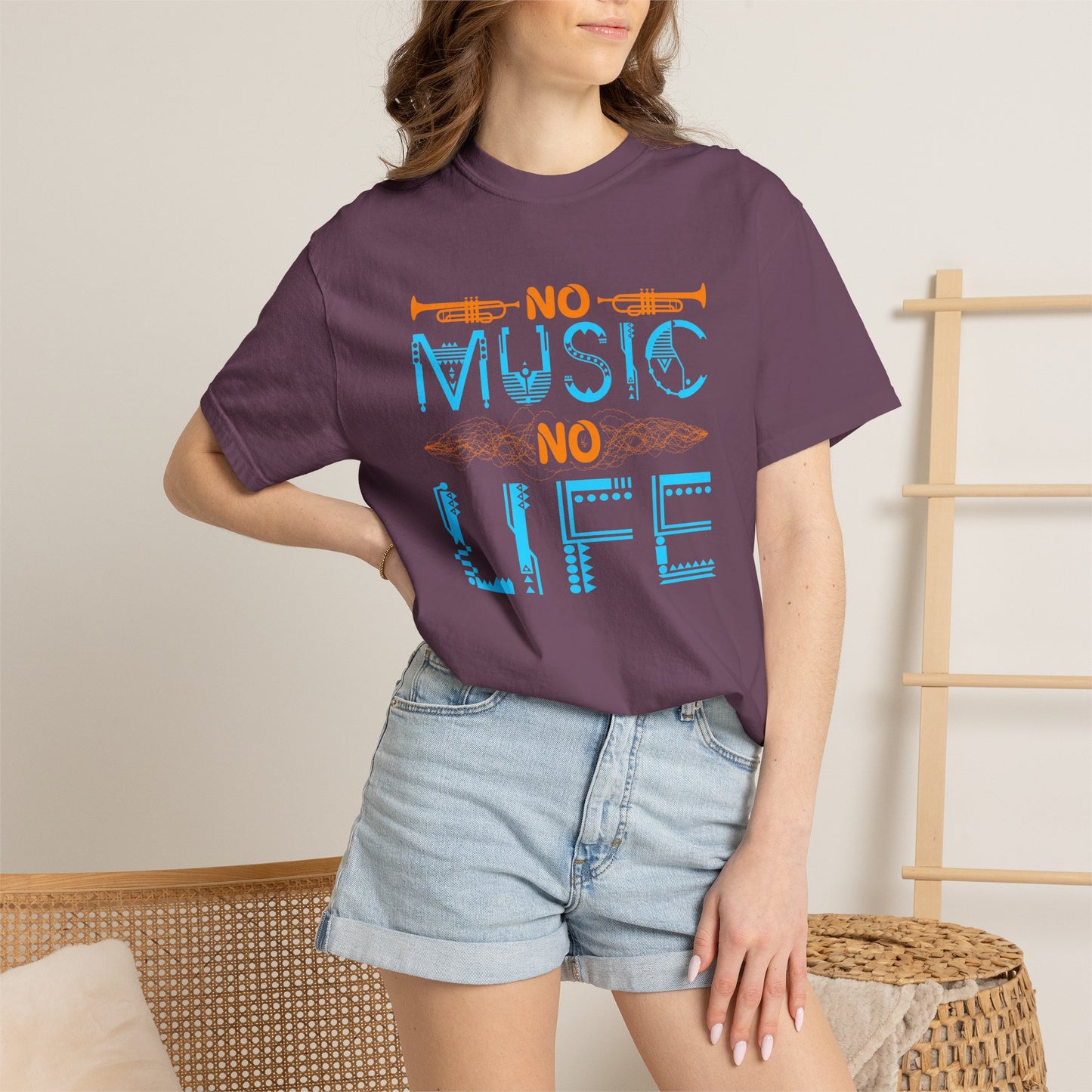Music Graphic Design Unisex Cotton T-shirt  077