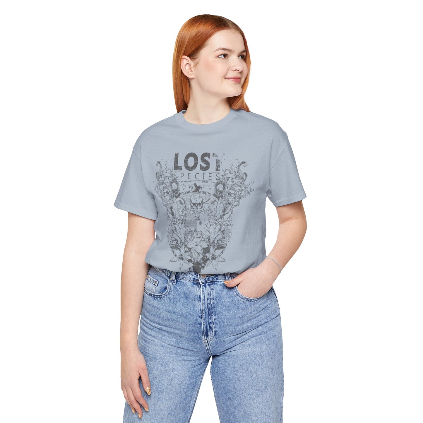 Lost Species Tee Floral Wildlife Illustration Rock Band T-Shirt A-7