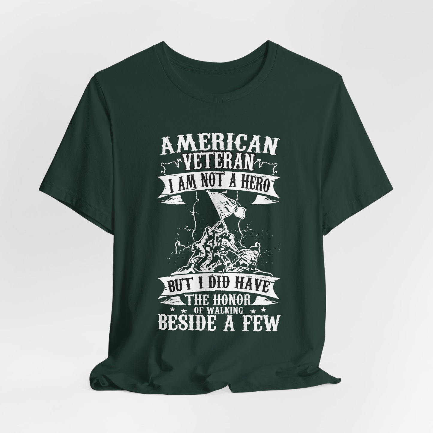 American Veteran I Am Not A Hero T-Shirt Military Tribute Unisex Cotton Tee v53