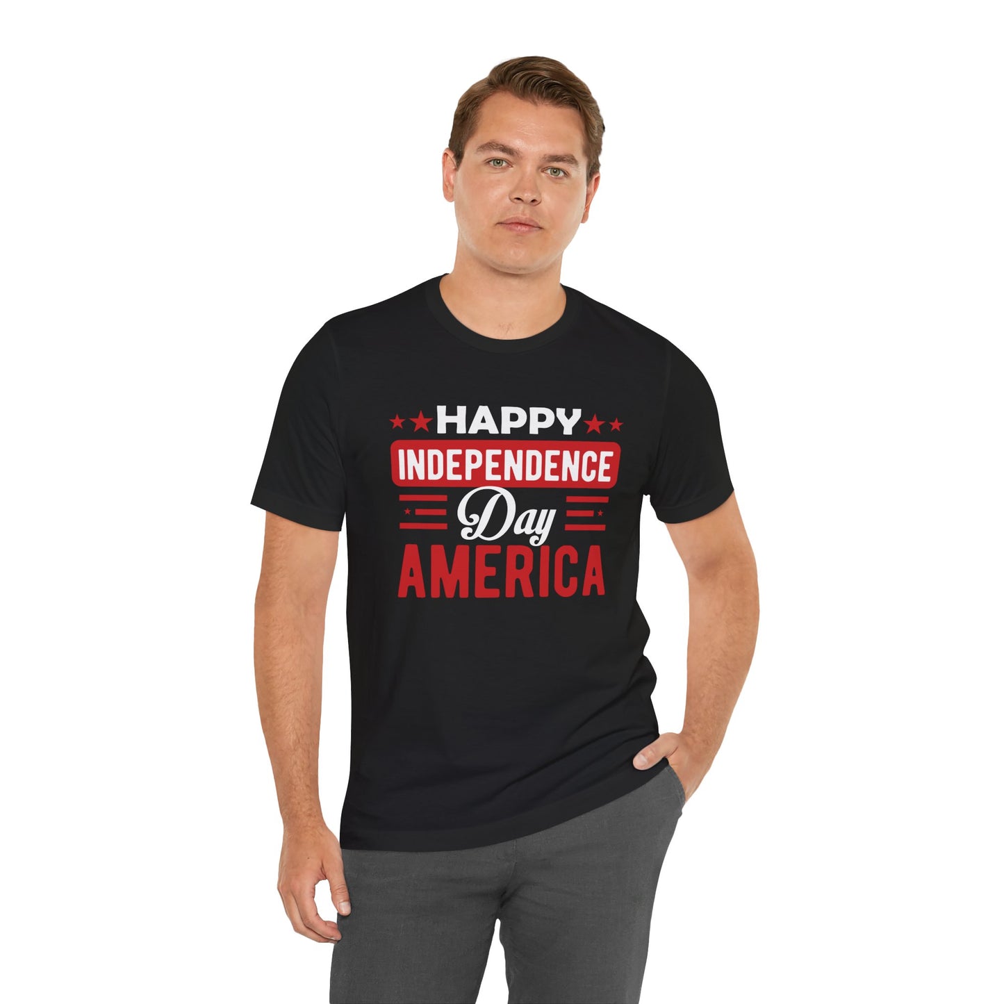 Happy Independence Day America Graphic Unisex Cotton T-Shirt 015