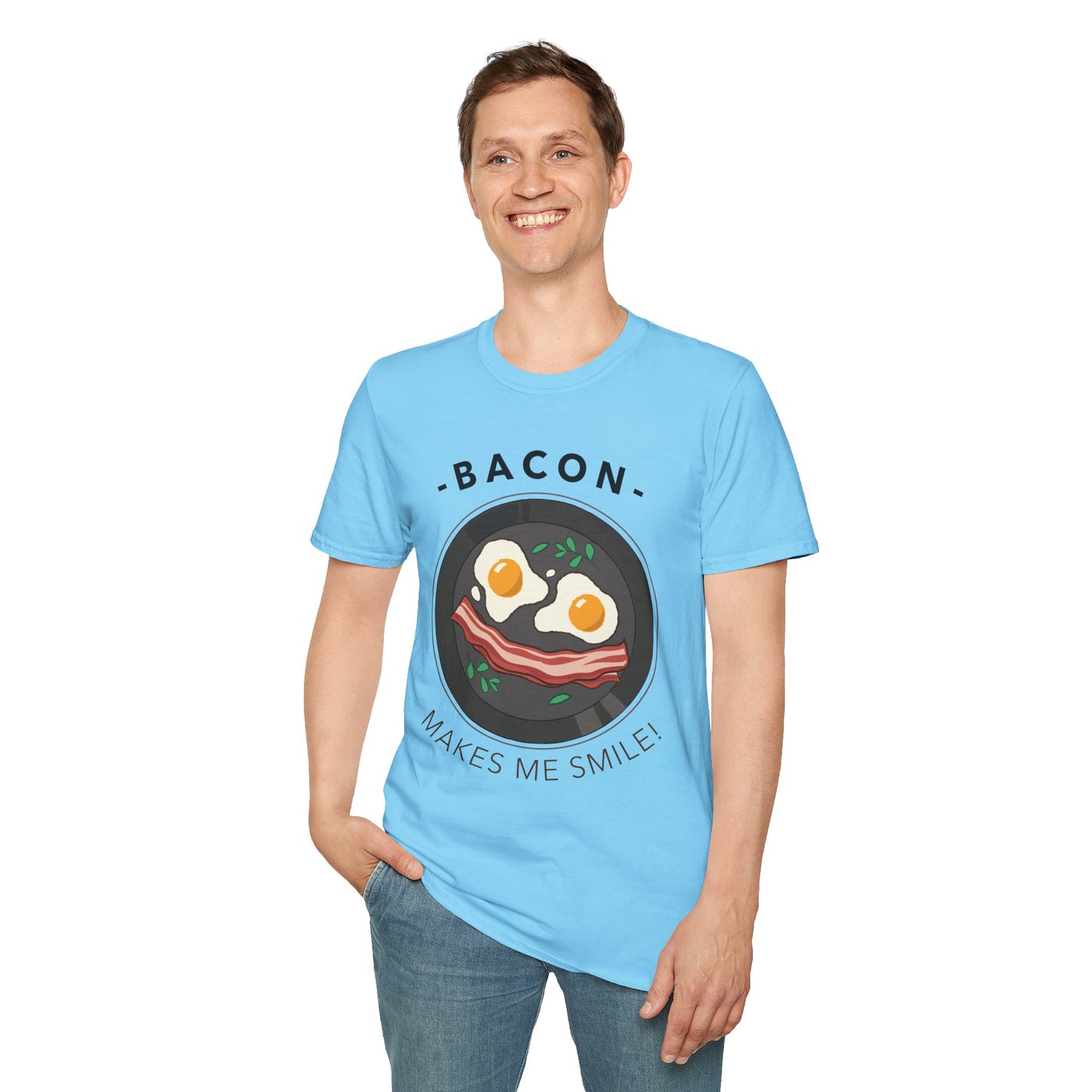 Food Tees, Funny Food T Shirts, Funny T Shirts, Bacon and Egg T Shirt, Egg and Bacon Shirt