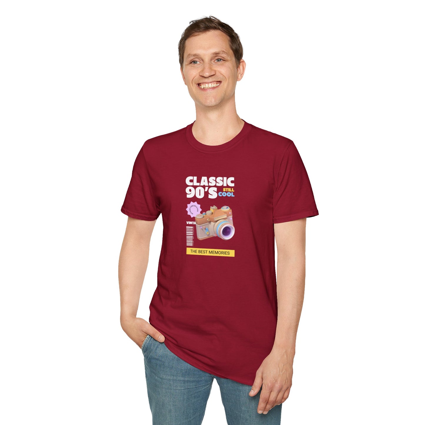 90s Camera T-Shirt Classic 90s Cool Unisex Cotton Retro Photography Tee