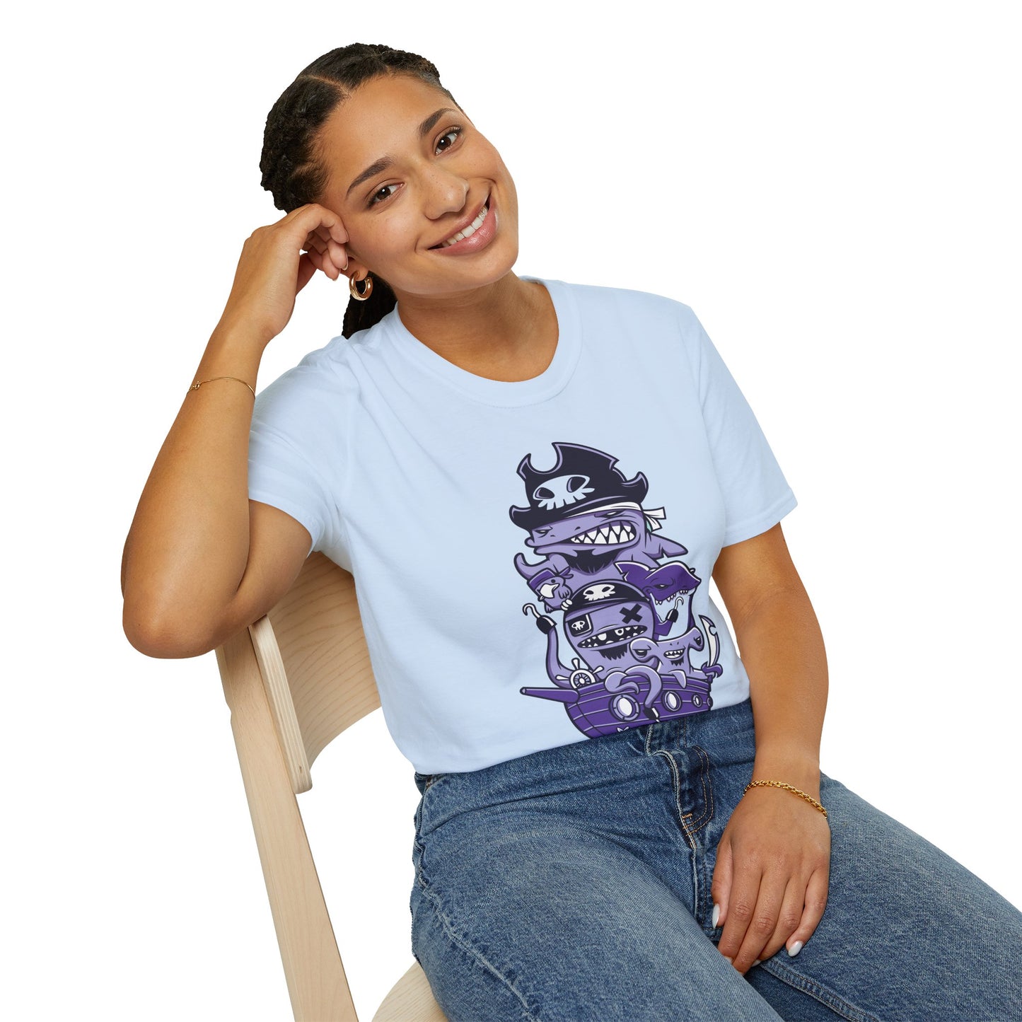 Cartoon T Shirt Animation Tee Unisex Softstyle 64000 100 Percent Ring Spun Cotton Funny Graphic Tee