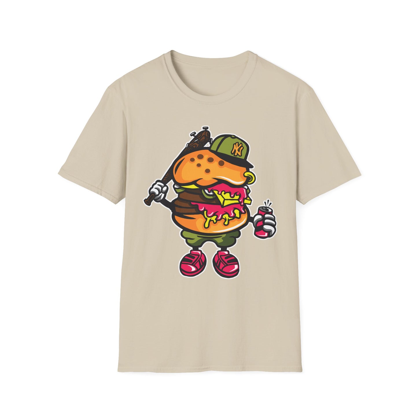 Unisex Cartoon T Shirt Funny Animation Tee Gildan Softstyle 64000 100 Percent Cotton