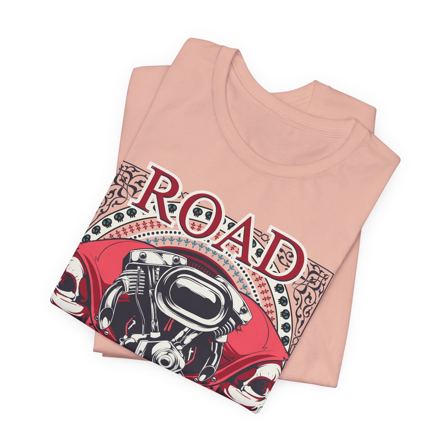 Dark Road Motorcycle Helmet Skull Tee Biker graphic t-shirt G-1