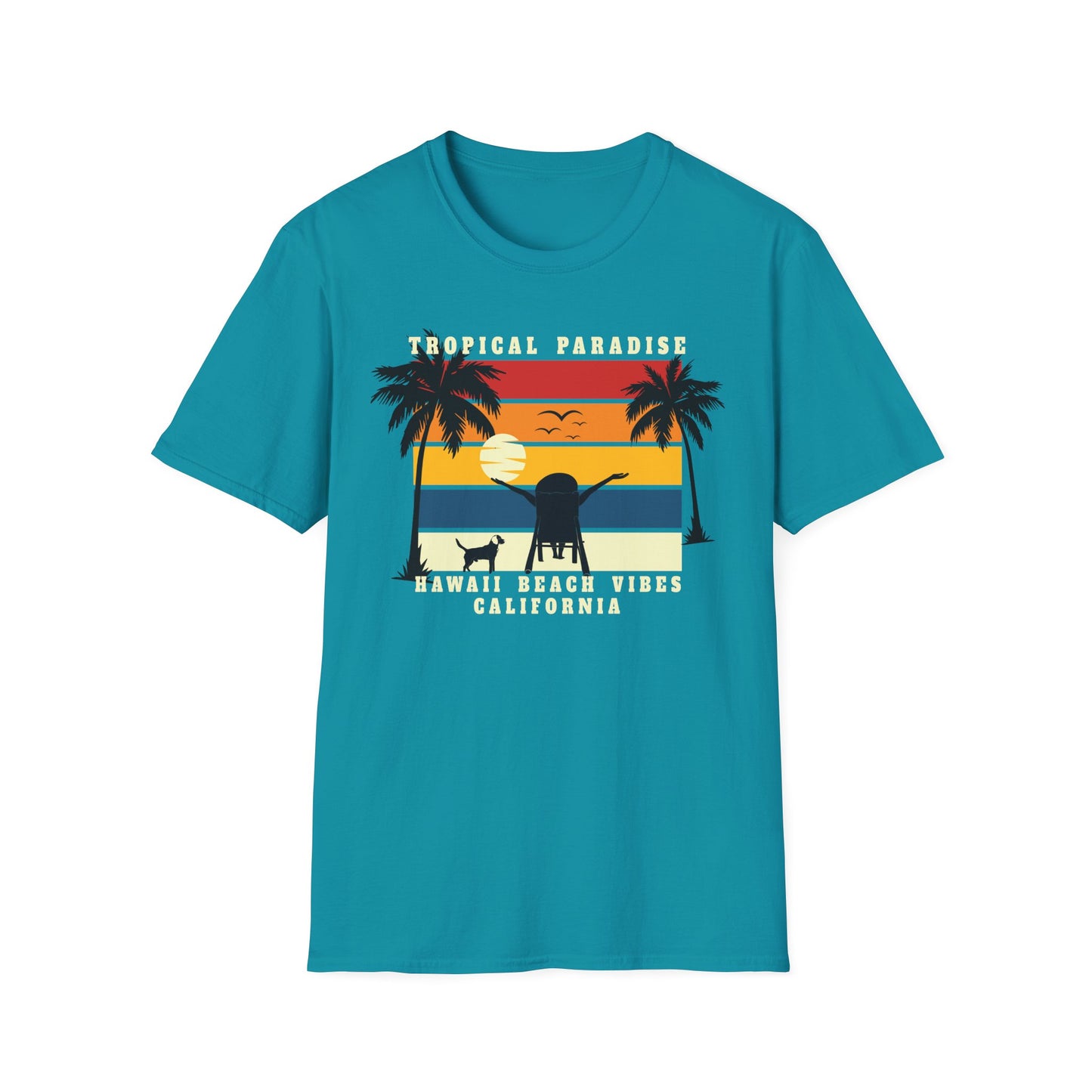 Summer T-Shirt, Summer Design Shirts, Art Tee Shirt with Summer Design - 3