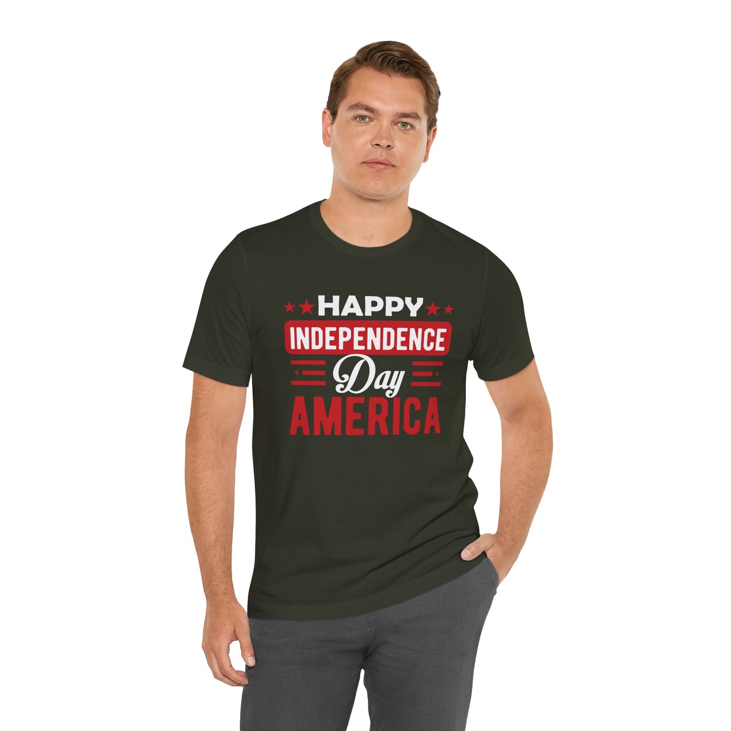 Happy Independence Day America Graphic Unisex Cotton T-Shirt 015