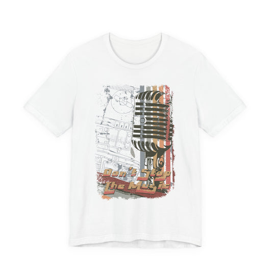 Retro Microphone Graphic Unisex Cotton T-Shirt r9