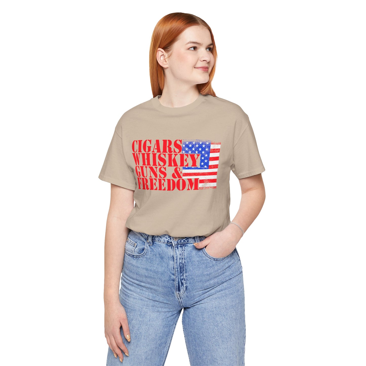 American Flag Graphic Unisex Cotton T-Shirt a2