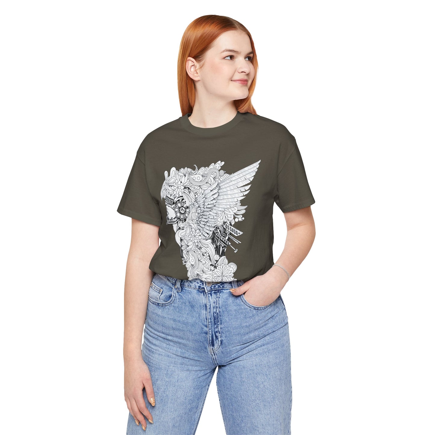 Eagle Illustration Graphic Unisex Cotton T-Shirt r26